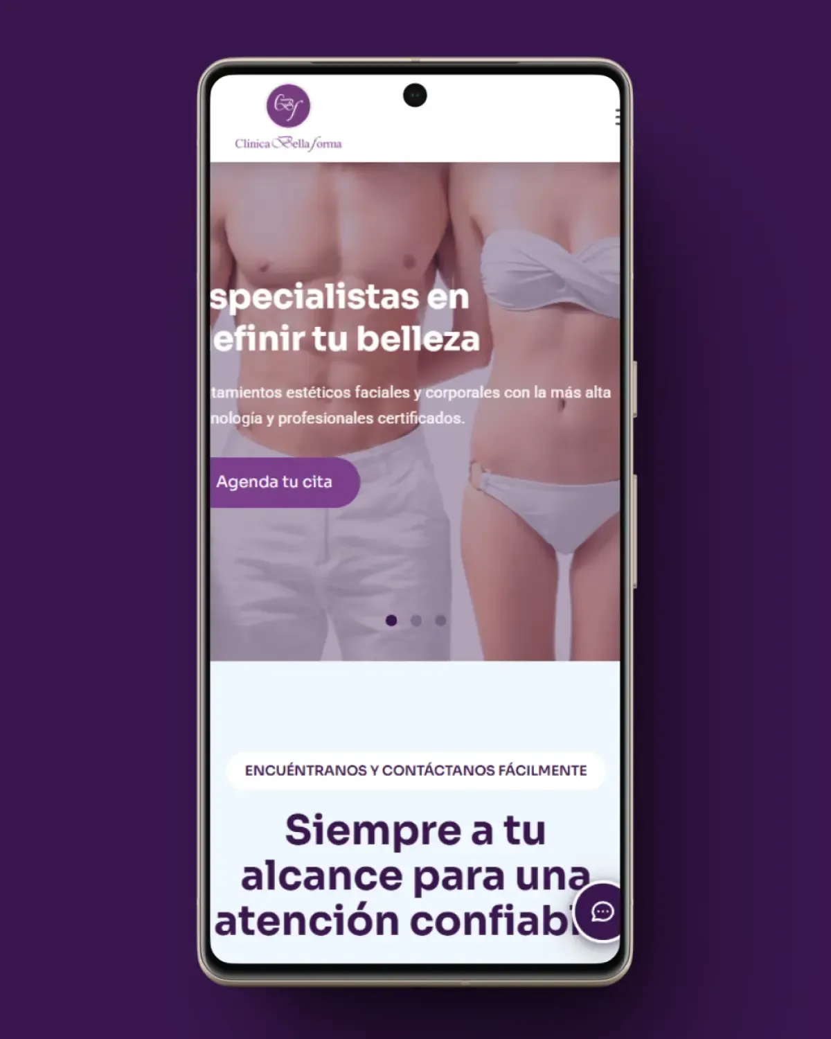 Captura del proyecto Clínica Bella Forma